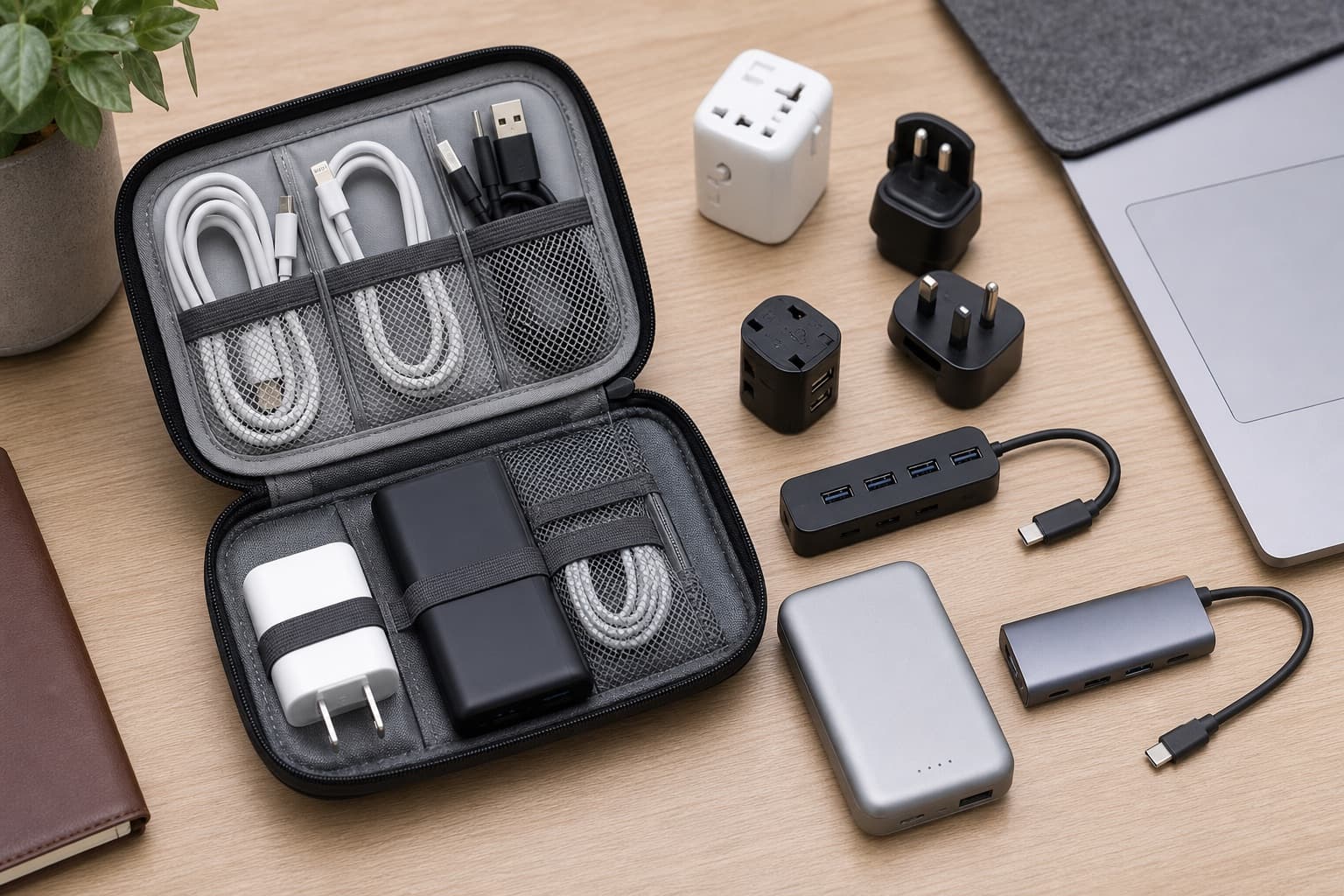 How to Organize Travel Cables, Power Banks & Adapters