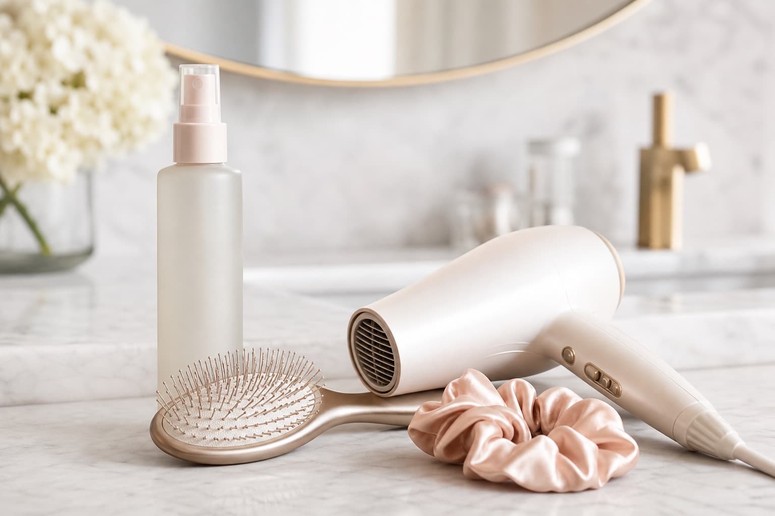Healthy Hair & Scalp Care Routine with Heat-Protection Tools