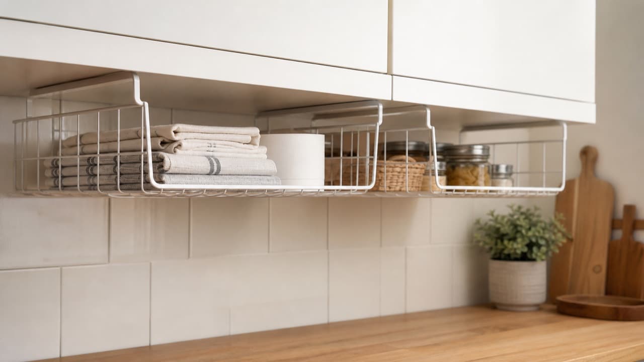 Under-Shelf Basket Guide for Small Apartments