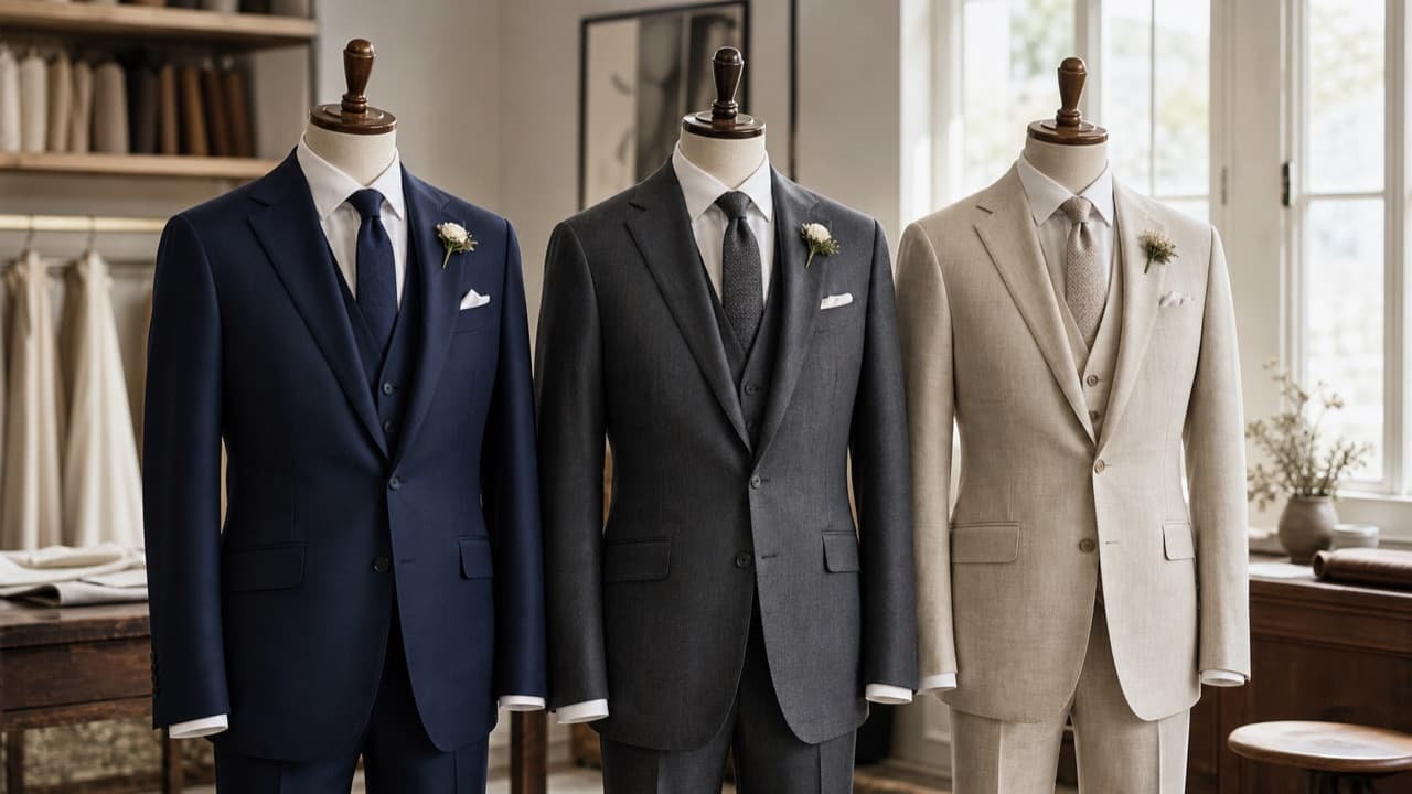 Wedding Suit Color and Fabric Guide by Season