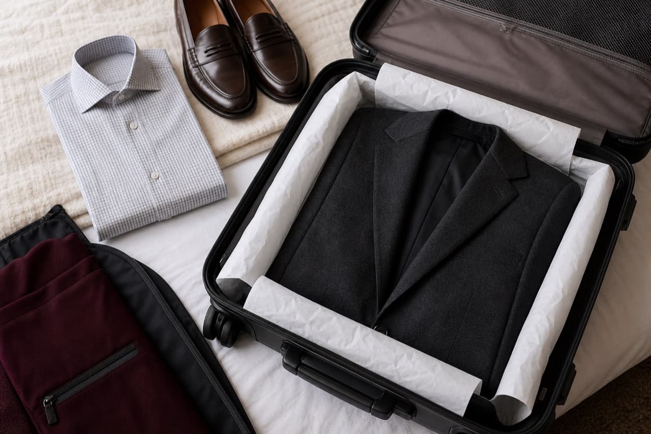 How to Pack a Suit for Travel and Reduce Wrinkles