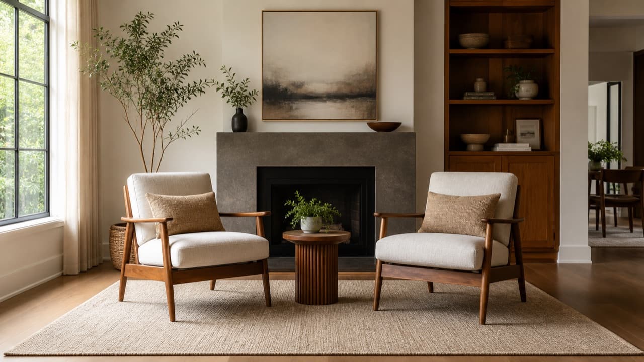 How to Arrange a Pair of Accent Chairs