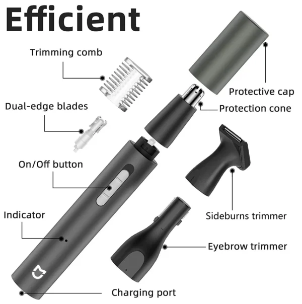 New Painless Electric Nose Ear Hair Trimmer for Men - Image 5