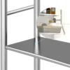 Bathroom Organizer Over Toilet – 3-Tier Metal Rack with Hooks